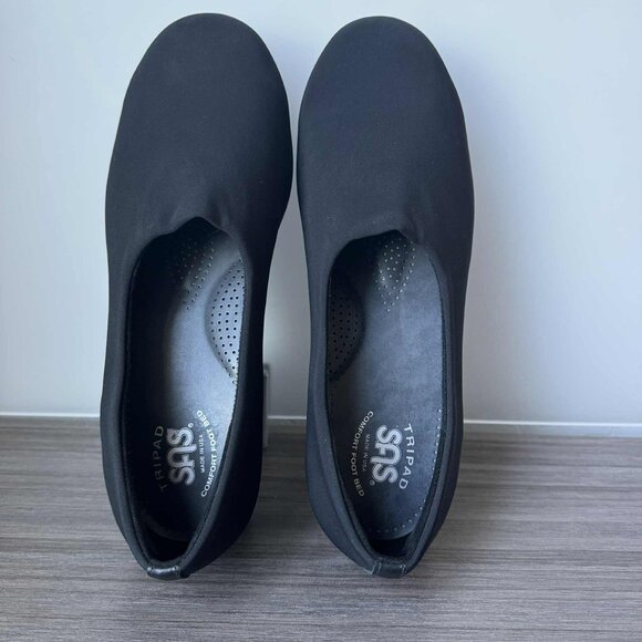 SAS Bliss Women's Tripad Slip on Wedges Shoes $145 in Black - Picture 8 of 12